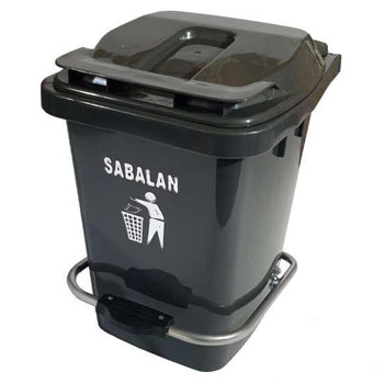 سطل زباله 240 لیتری سبلان پدال دار بدون چرخ رنگ مشکی